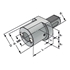 Afbeelding van Holder for M.T.-shanks  F1-25xMK1 DIN 69880 (ISO 10889)