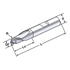 Picture of Solid carbide ball nose end mill 2 flutes short 8m R4,0 - 8 AlTiCrN coating