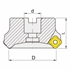 Afbeelding van Face milling cutter 45° 100mm - 32mm For ISO inserts SEKT 1204 / SEHX 1204