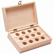 Picture of Wooden boxes, empty - 12 holes Ø 25 mm for tapping adaptors size 1