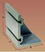 Afbeeldingen van Cast iron angle plate with T-slots.-HA065