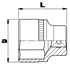 Afbeelding van 3/4” FULL CONTACT HEXAGONAL SOCKETS-E4325