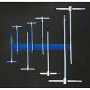 Afbeeldingen van Chiavi a T e maschio esagonale con asta fissa WRK in modulo da 8 pezzi