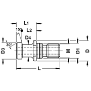 Afbeeldingen van Pull studs ISO 7388/2A drilled with OR