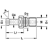 Afbeelding van Pull studs BT for DIN 69871 drilled with OR