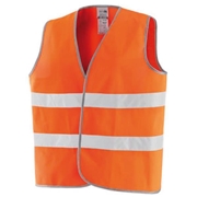 Image de High visibility orange vest in polyester