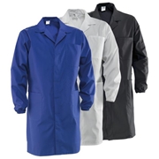 Image de Workwear Overall coats in polyester and cotton, blue, white, black