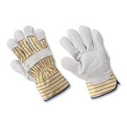 Afbeeldingen van Work gloves in grain cowhide leather and canvas