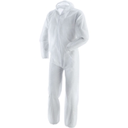 Afbeeldingen van Disposable full overalls with hood in polypropylene