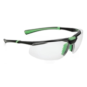 Afbeeldingen van Protective eyewear transparent frame black/green