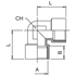 Afbeelding van Cylindrical female threaded L fittings AIGNEP 5010