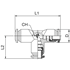 Picture of Intermediate pust to connect L fittings in nickel-plated brass AIGNEP 50230