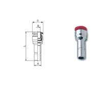 Afbeeldingen van Quick reductions push to connect fittings in nickel-plated brass and acetalic resin AIGNEP 50700