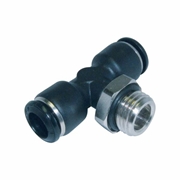 Image de Adjustable male pusht to connect T fittings in nickel-plated brass AIGNEP 55216