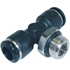 Afbeelding van Adjustable male pusht to connect T fittings in nickel-plated brass AIGNEP 55216