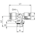 Afbeelding van Adjustable male pusht to connect T fittings in nickel-plated brass AIGNEP 55216