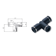 Afbeeldingen van Intermediate push to connect fittings in technopolymer AIGNEP 55230