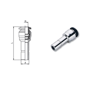 Afbeeldingen van Quick reductions push to connect fittings in nickel-plated brass and acetalic resin AIGNEP 50700N