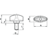 Afbeelding van Wing nuts in technopolymer zinc-plated stud