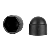 Afbeeldingen van Nut covers in black polyethylene WRK