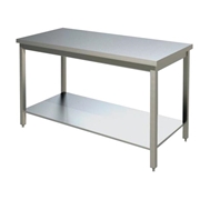 Afbeeldingen van Workbenches in AISI 430 stainless steel with lower shelf