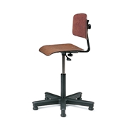 Afbeeldingen van Swivel chairs in beech wood with lift adjustment in painted steel