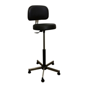 Afbeeldingen van Swivel chairs in synthetic leather with lift adjustment in painted steel