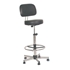 Afbeelding van Swivel chairs in synthetic leather with lift adjustment in painted steel