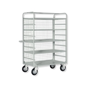 Afbeeldingen van Trolley in sheet metal with mesh sides