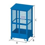 Afbeeldingen van Net sided gas cylinder pallet containers