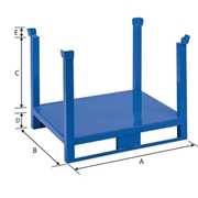 Afbeeldingen van Metal pallets stacking rack