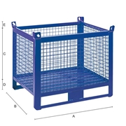 Afbeeldingen van Metal mesh pallet containers SALL