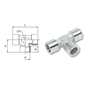 Image de Cylindrical female threaded T fittings AIGNEP 4000