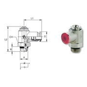 Image de Orienting flow regulators for cylinders in nickel-plated brass AIGNEP 50901