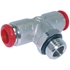 Afbeelding van Male adjustable push to connect T fittings in nickel-plated brass AIGNEP 50216