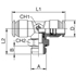 Picture of Male adjustable push to connect T fittings in nickel-plated brass AIGNEP 50216