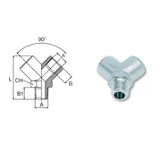 Afbeeldingen van 90° male Y fittings with cylindrical thread AIGNEP 6000