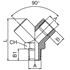 Picture of 90° male Y fittings with cylindrical thread AIGNEP 6000