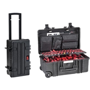 Image de High resistance IP67 wheeled service cases with sponge lining