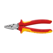 Afbeeldingen van Crimping pliers for end sleeves VDE isolated 1000 volts KNIPEX 97 78 180