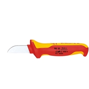 Afbeeldingen van Electrician's knife VDE insulated 1000 volts KNIPEX 98 52