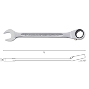 Image de Combination wrenches with reversible ratchet STAHLWILLE 17 OPEN-RATCH