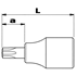 Afbeelding van Sockets drivers 1/4" for Torx® screws STAHLWILLE 44KTX