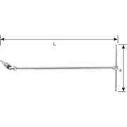 Image de T-handle swivel square drive head wrenches WRK