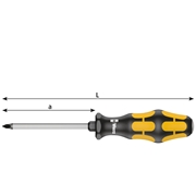 Afbeeldingen van Reinforced screwdrivers for Pozidriv screws WERA 918 SPZ