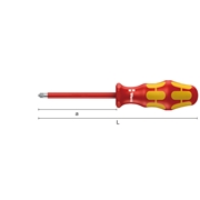 Image de Screwdrivers insulated series 1000 V for Pozidriv WERA 165I PZ VDE