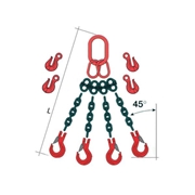 Afbeeldingen van Lifting chain sling with four arms M7458