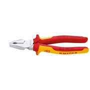 Image de Universal combination pliers high leverage VDE insulated type 1000 volts KNIPEX 02 06 180/200