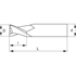 Image sur LTEC 2-cutter solid carbide end mills with long cutting edge