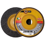 Afbeeldingen van Flap grinding discs with plastic backing in silicon carbide abrasive cloth WRK LION PLASTICA